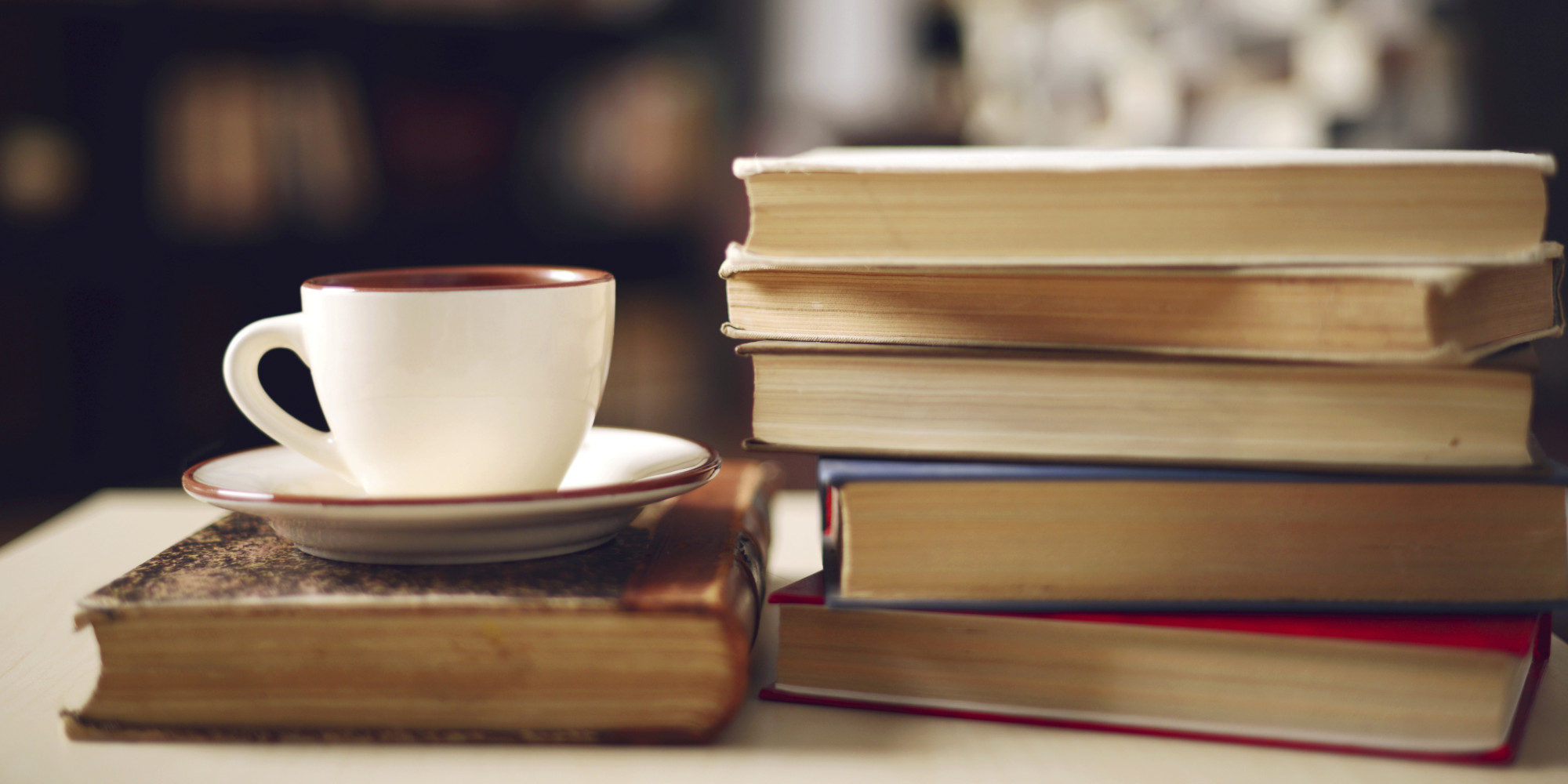 cup of tea on some books