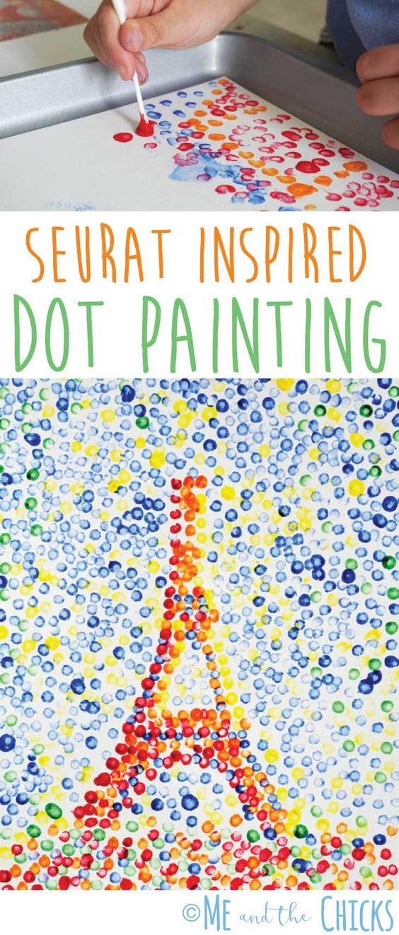 Let's Get Artsy Seurat Inspired Dot Painting