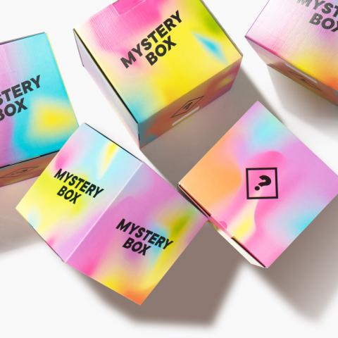 multi-colored mystery boxes