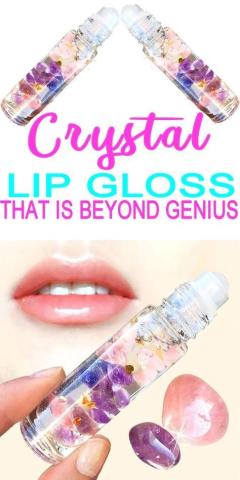 Crystal lip gloss