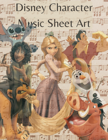 Disney Music Sheet Art