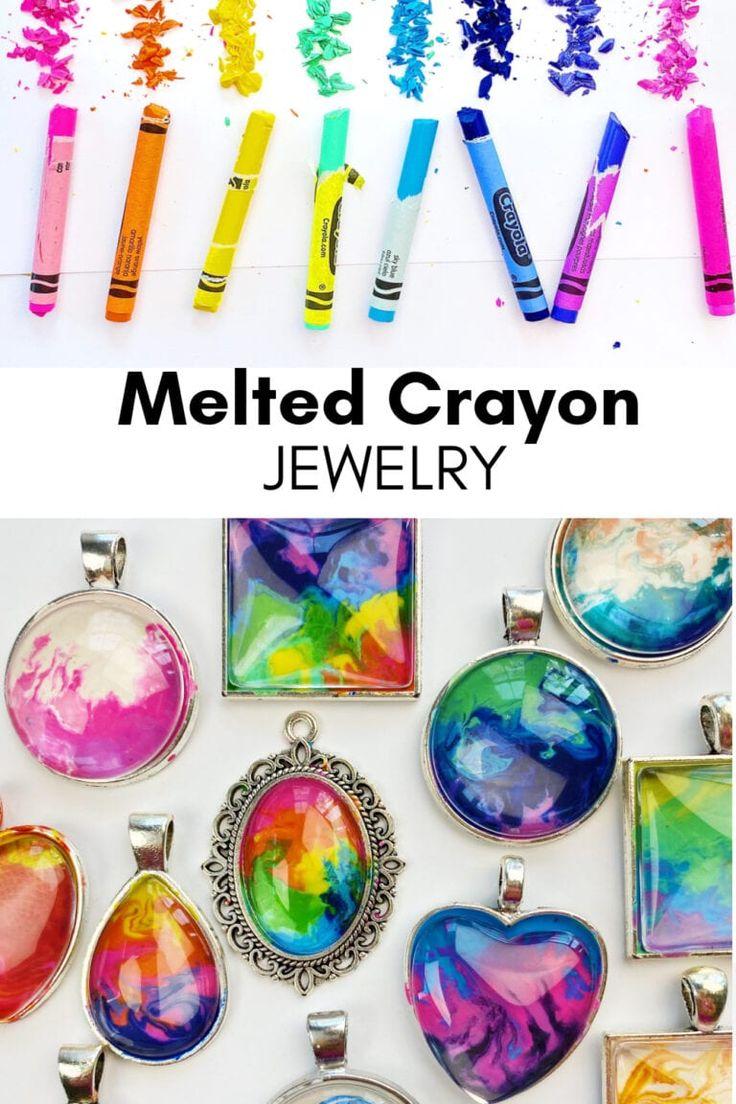 Melted Crayon Jewelry